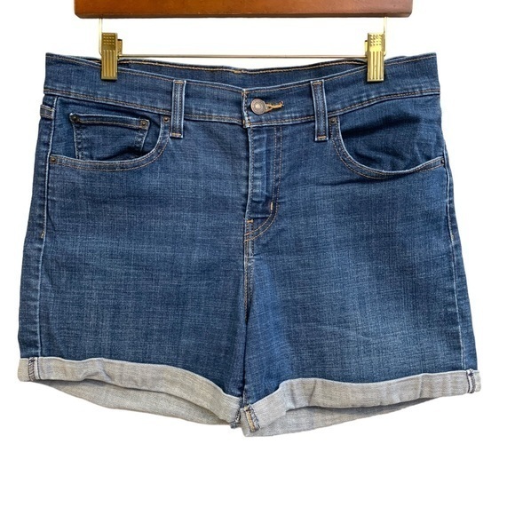 Levi Women Jean Shorts Blue Size 29 - Picture 2 of 11